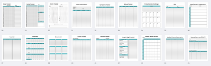 Health Planner Printable Medical & Wellness Organizer, Chronic Illness Tracker, Medication Log, Fitness Journal (Digital PDF Download)