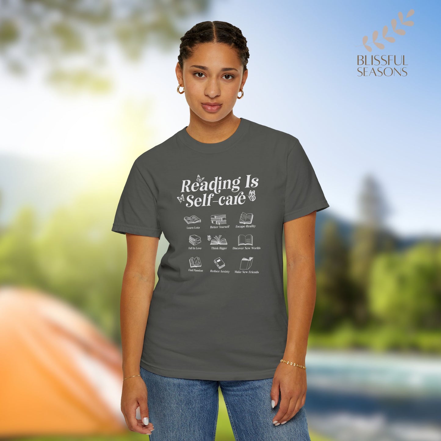 Comfort Colors Unisex Garment-Dyed T-shirt - Reading is Self Care Espresso Color