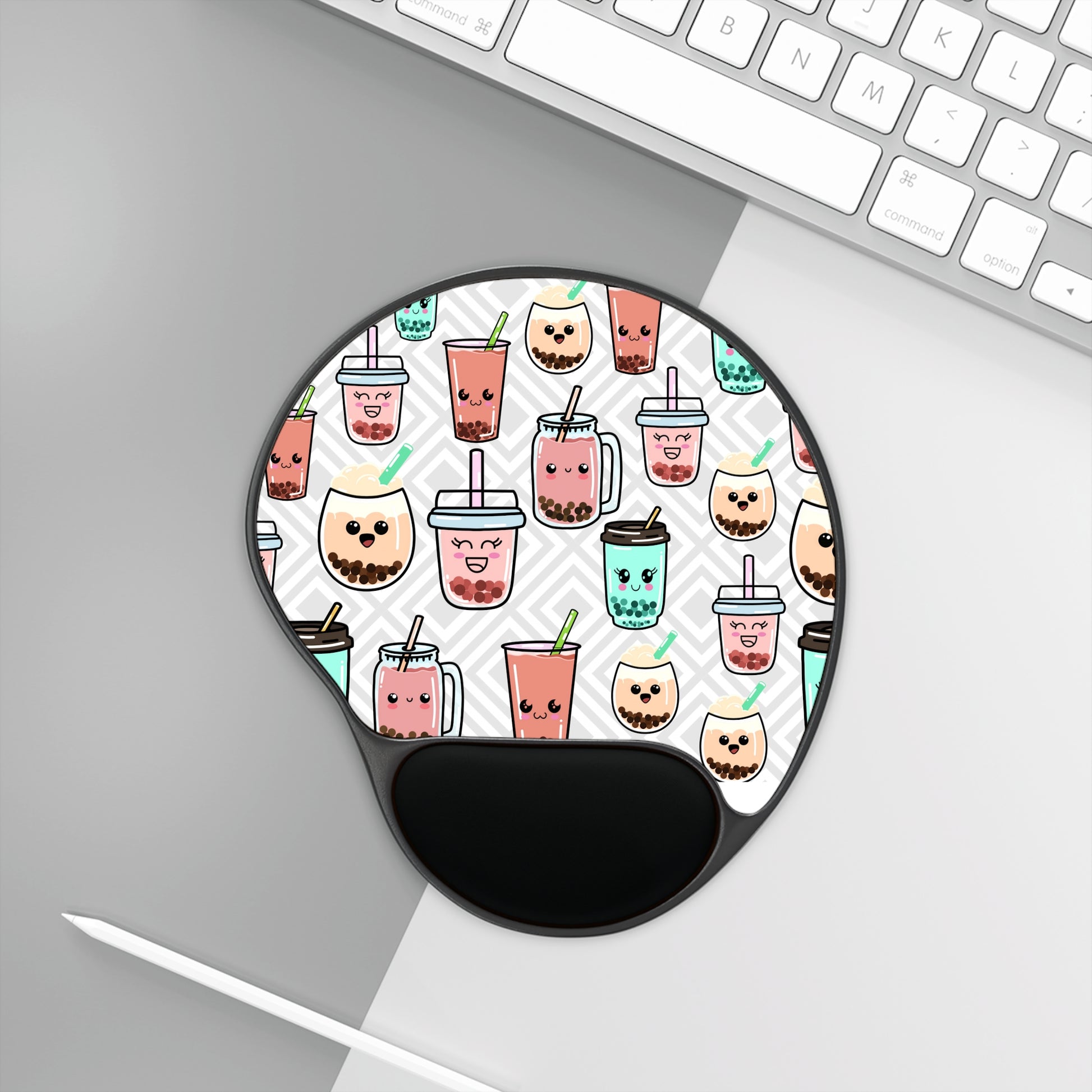 BOBA Mousepad Office Desk Laptop Ergonomic Mousepad Kawaii Mouse Pad Cute Kawaii Birthday Gifts Cute Mouse Pad Wrist Rest Mouse Pad