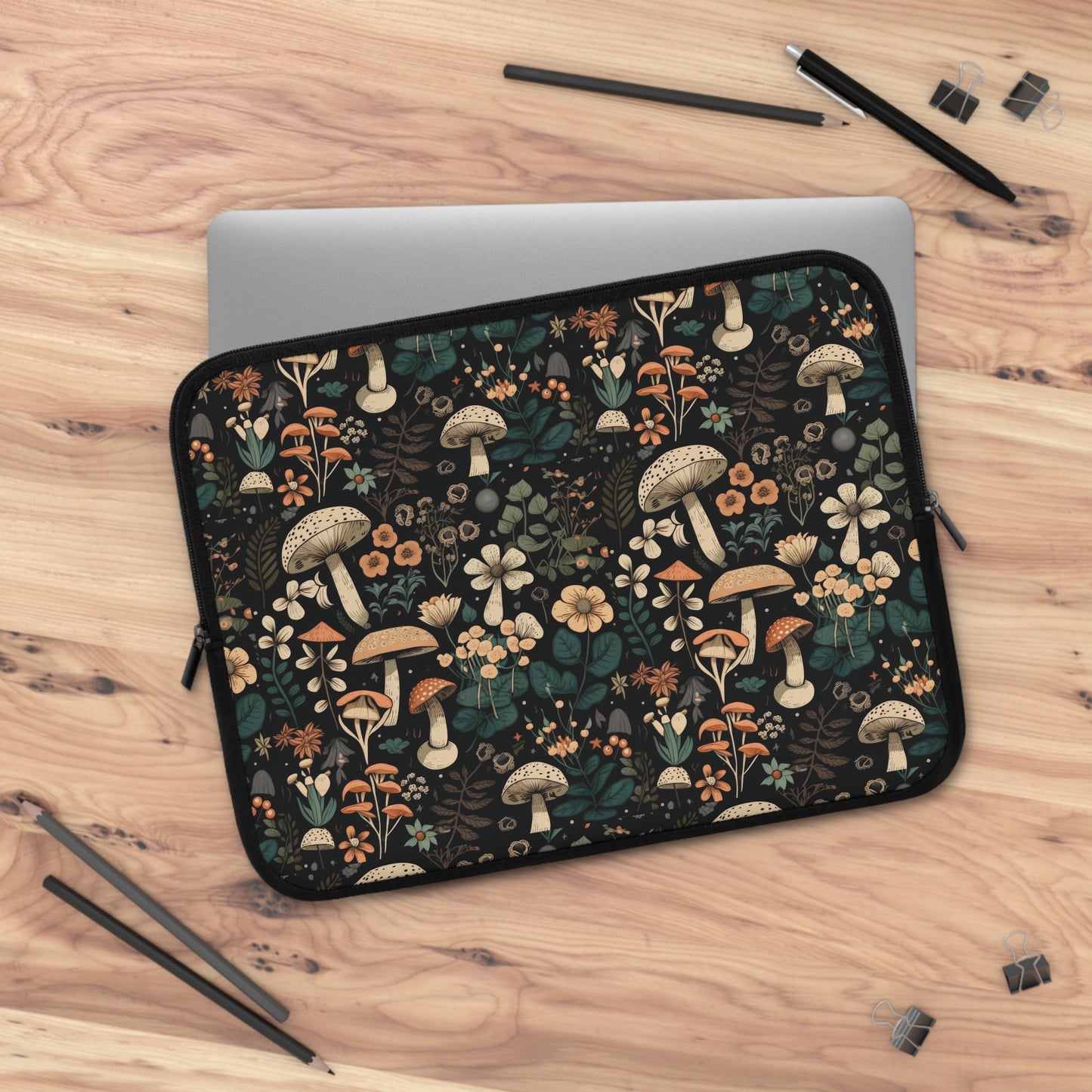 Mushroom Laptop Sleeve - Kawaii Tablet Protector Bag