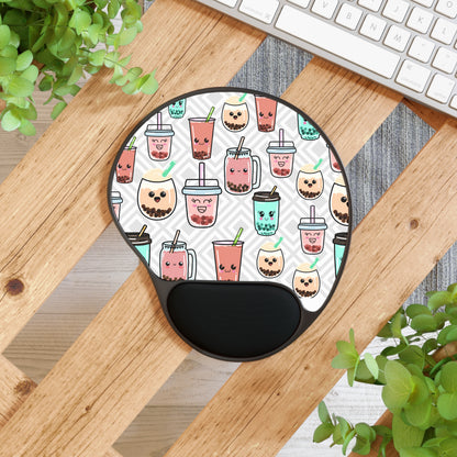 BOBA Mousepad Office Desk Laptop Ergonomic Mousepad Kawaii Mouse Pad Cute Kawaii Birthday Gifts Cute Mouse Pad Wrist Rest Mouse Pad