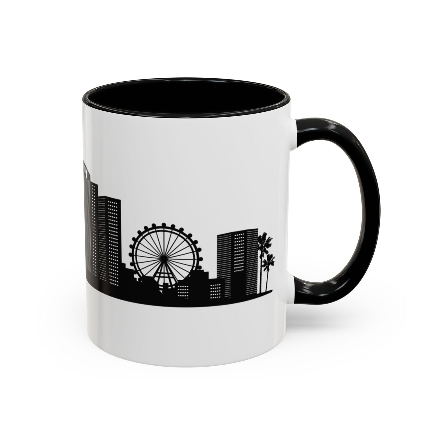 
Coffee Mug - City Skyline Orlando Trendy Black and White Minimalist 11, 15oz
