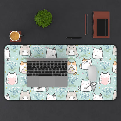 Cat Lovers Extended XL Desk Mat Mouse Pad Large Large Gaming Mouse Pad Cute Aesthetic Large Extended Desk Pad,