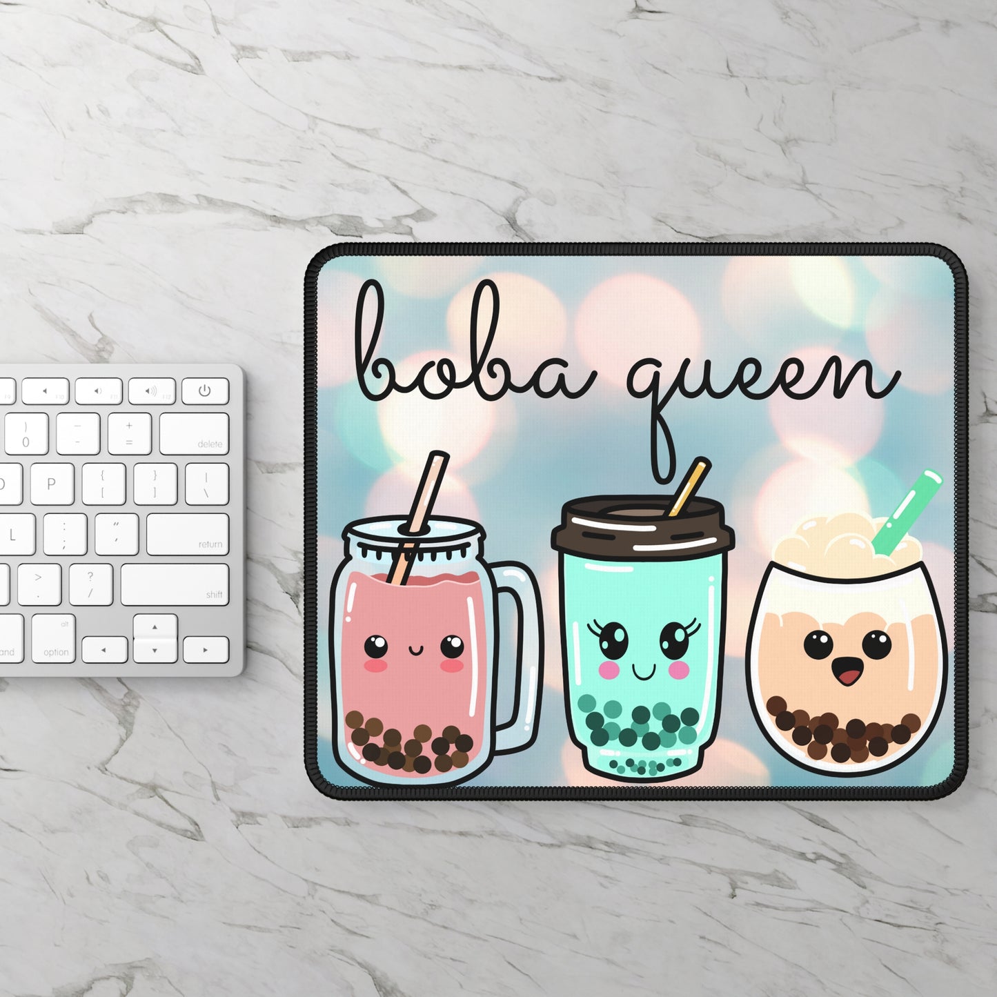 Boba Queen Mouse Pad is a cute and kawaii gift perfect for any boba tea lover Gift for daughter sister niece BFF coworker