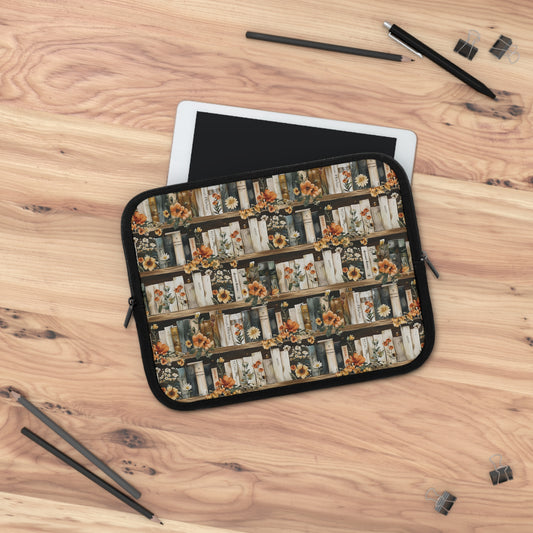 Laptop Sleeve - Vintage Cottagecore Library Bookish Design Tablet Cover