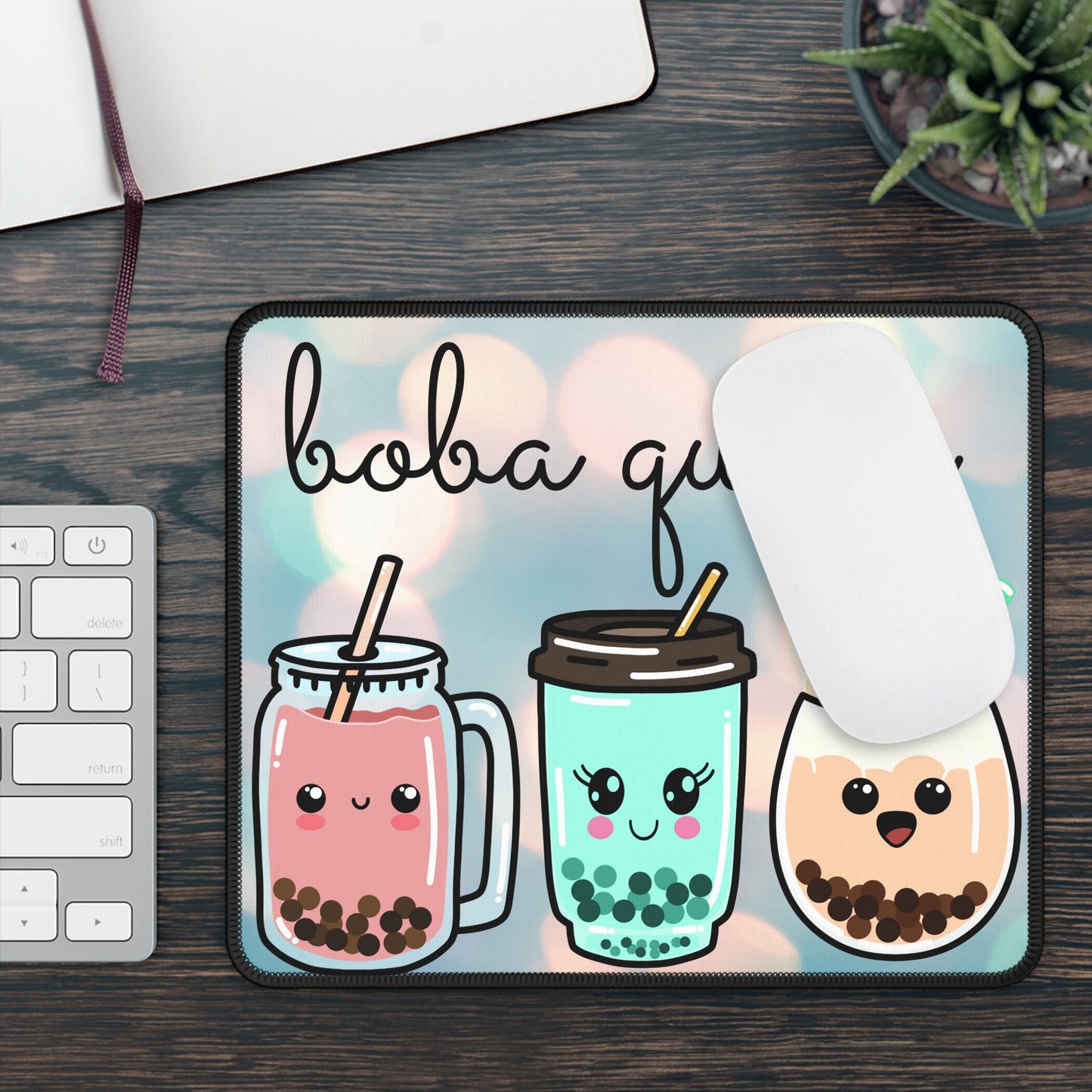 Boba Queen Mouse Pad is a cute and kawaii gift perfect for any boba tea lover Gift for daughter sister niece BFF coworker