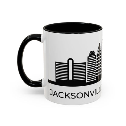 City COFFEE Mug Black and White COFFEE MUG Jacksonville Trendy Coffee Mug Minimalist Coffee Mug Jacksonville Mug Skyline Mug