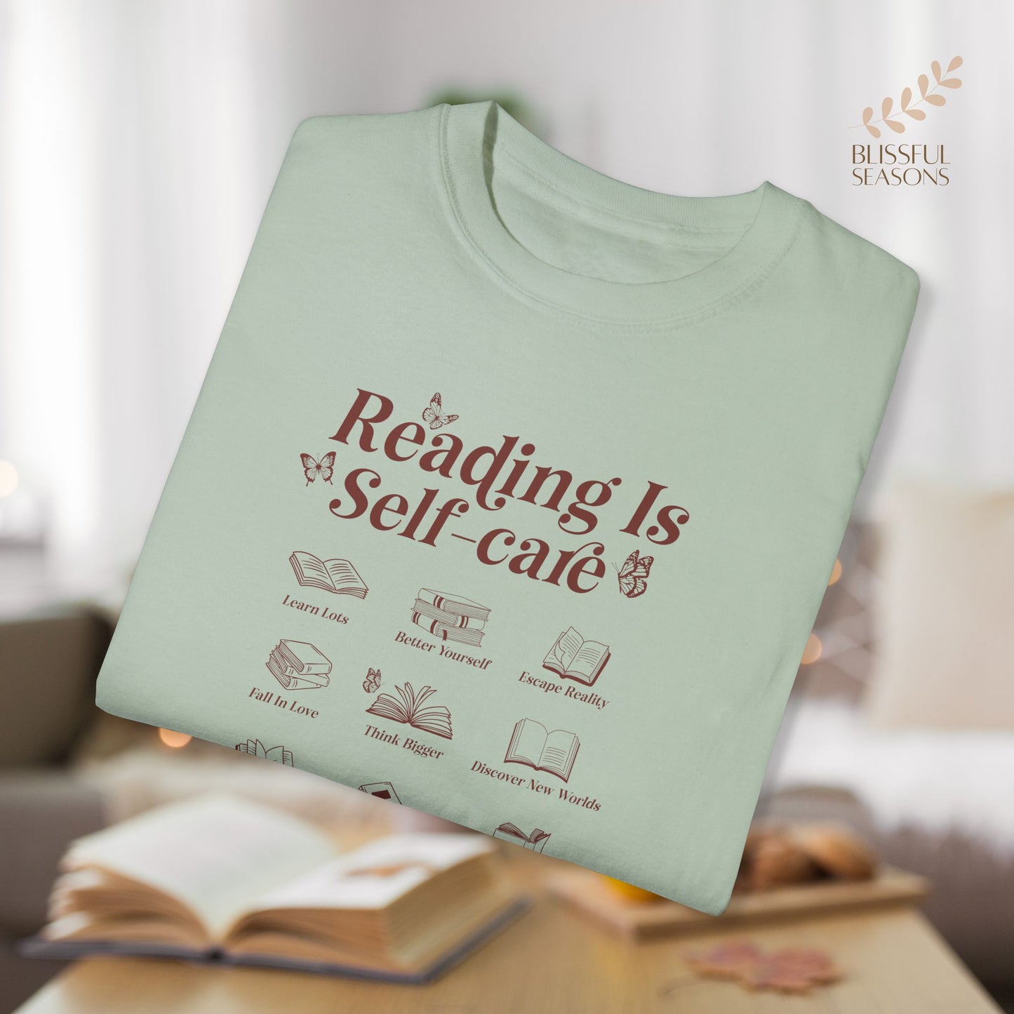 Comfort Colors Unisex Garment-Dyed T-shirt - Reading is Self Care Espresso Color