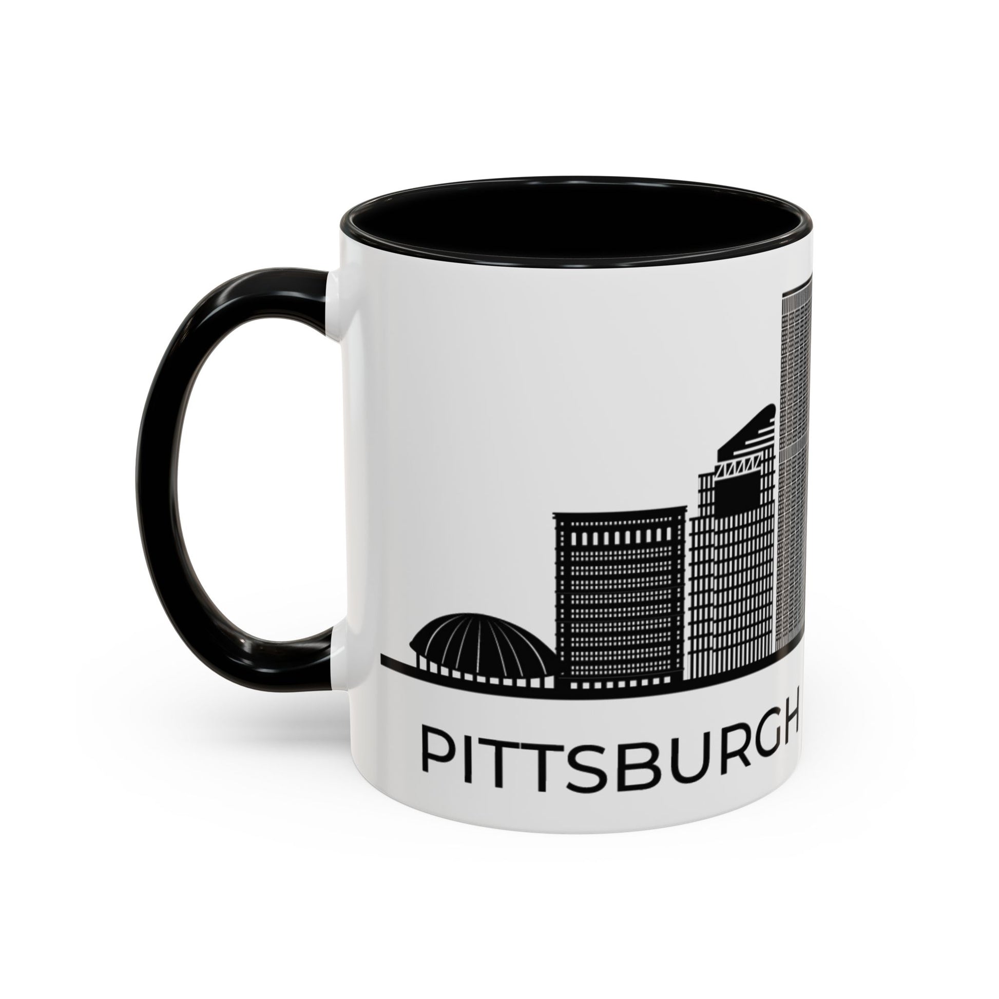 City COFFEE Mug, Black and White COFFEE MUG Pittsburgh Trendy Coffee Mug Minimalist Coffee Mug Skyline Mug, Cool Coffee Mug