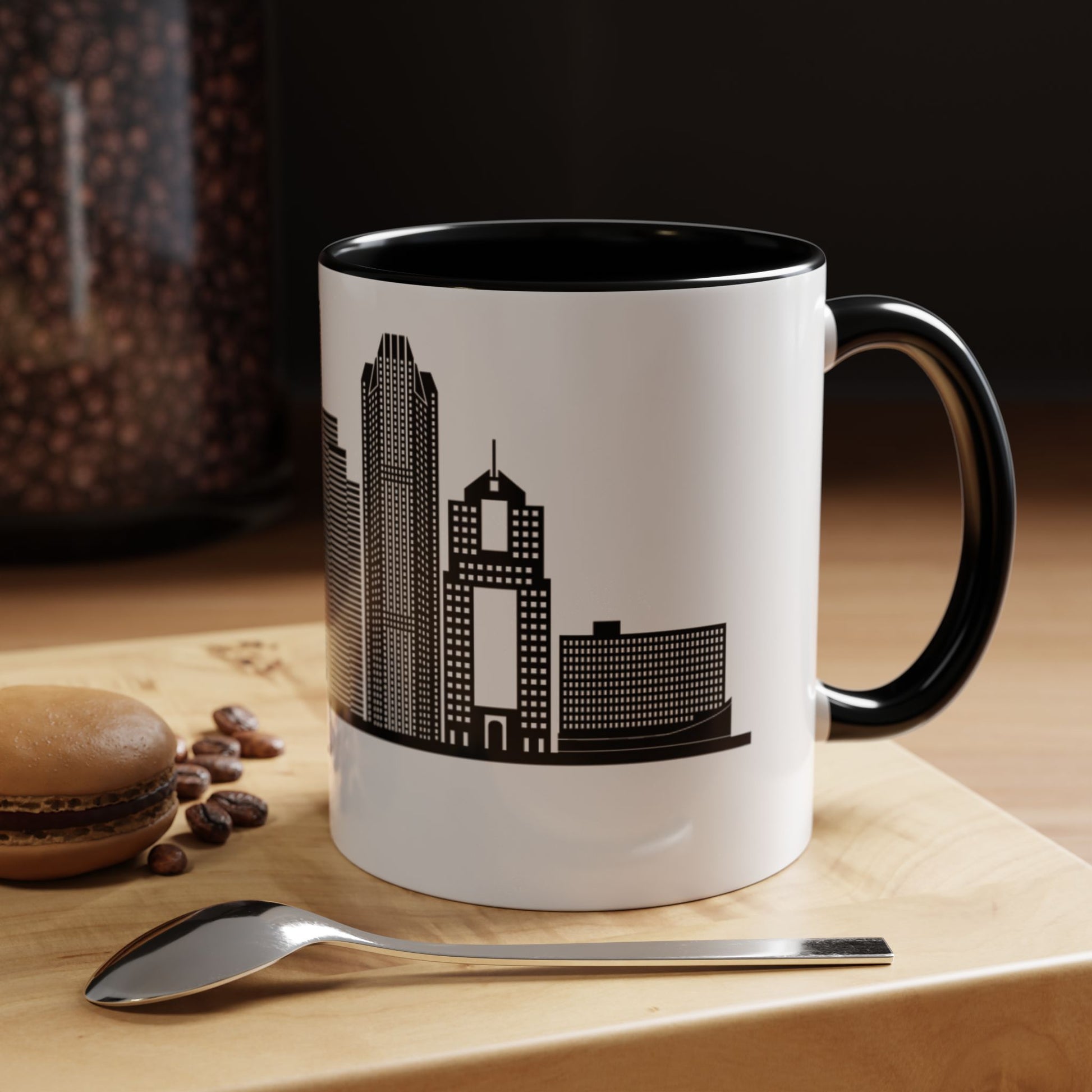 City COFFEE Mug, Black and White COFFEE MUG Pittsburgh Trendy Coffee Mug Minimalist Coffee Mug Skyline Mug, Cool Coffee Mug