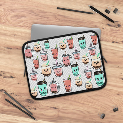 Laptop Sleeve - Kawaii Boba Design - Cute Laptop and Tablet Cover