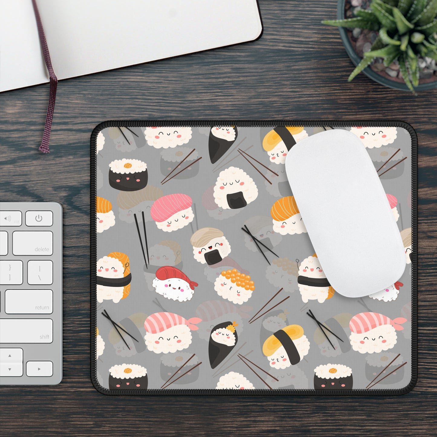 Gray Sushi Mousepad Cute Mouse Pad Japanese food, Asian Mouse Pad