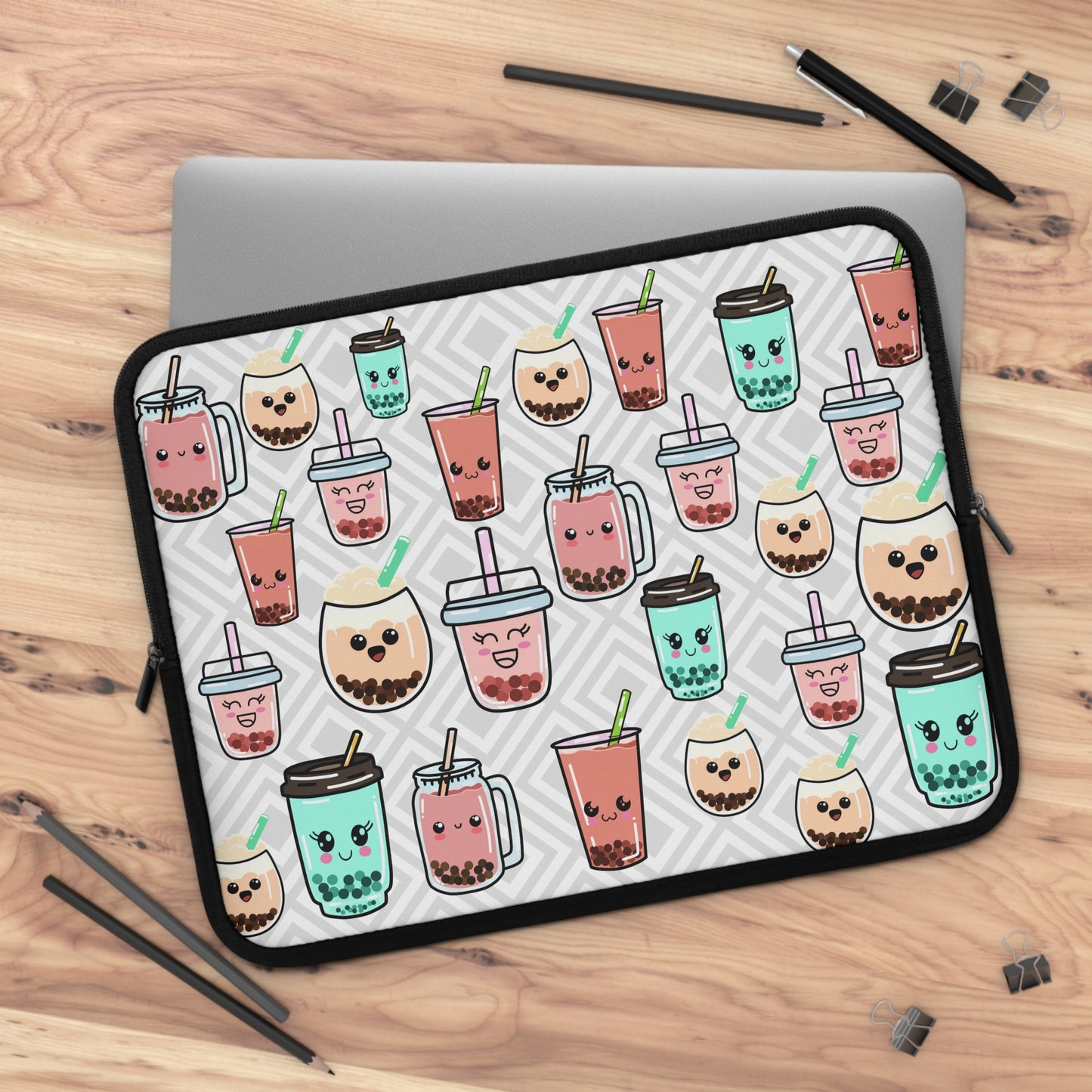 Laptop Sleeve - Kawaii Boba Design - Cute Laptop and Tablet Cover