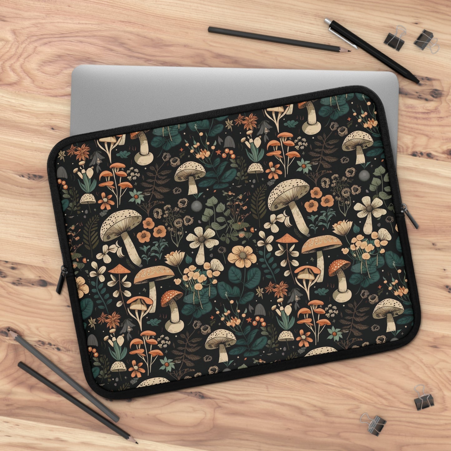 Mushroom Laptop Sleeve - Kawaii Tablet Protector Bag