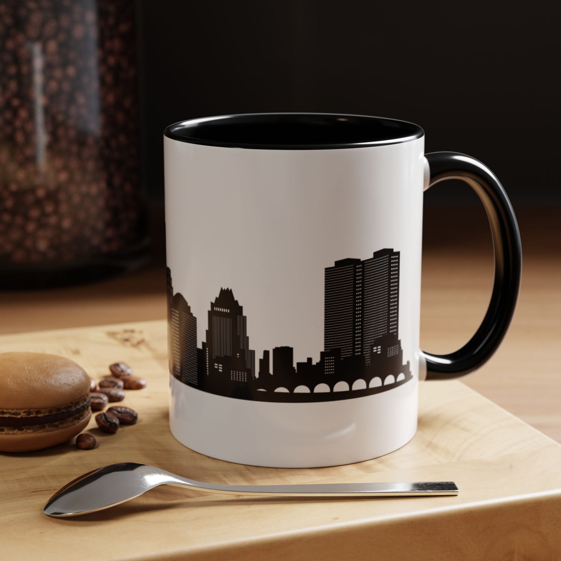 City COFFEE Mug Black and White Coffee Mug Display Trendy Coffee Mug Minimalist Coffee Mug Austin Mug Austin Texas Skyline Mug