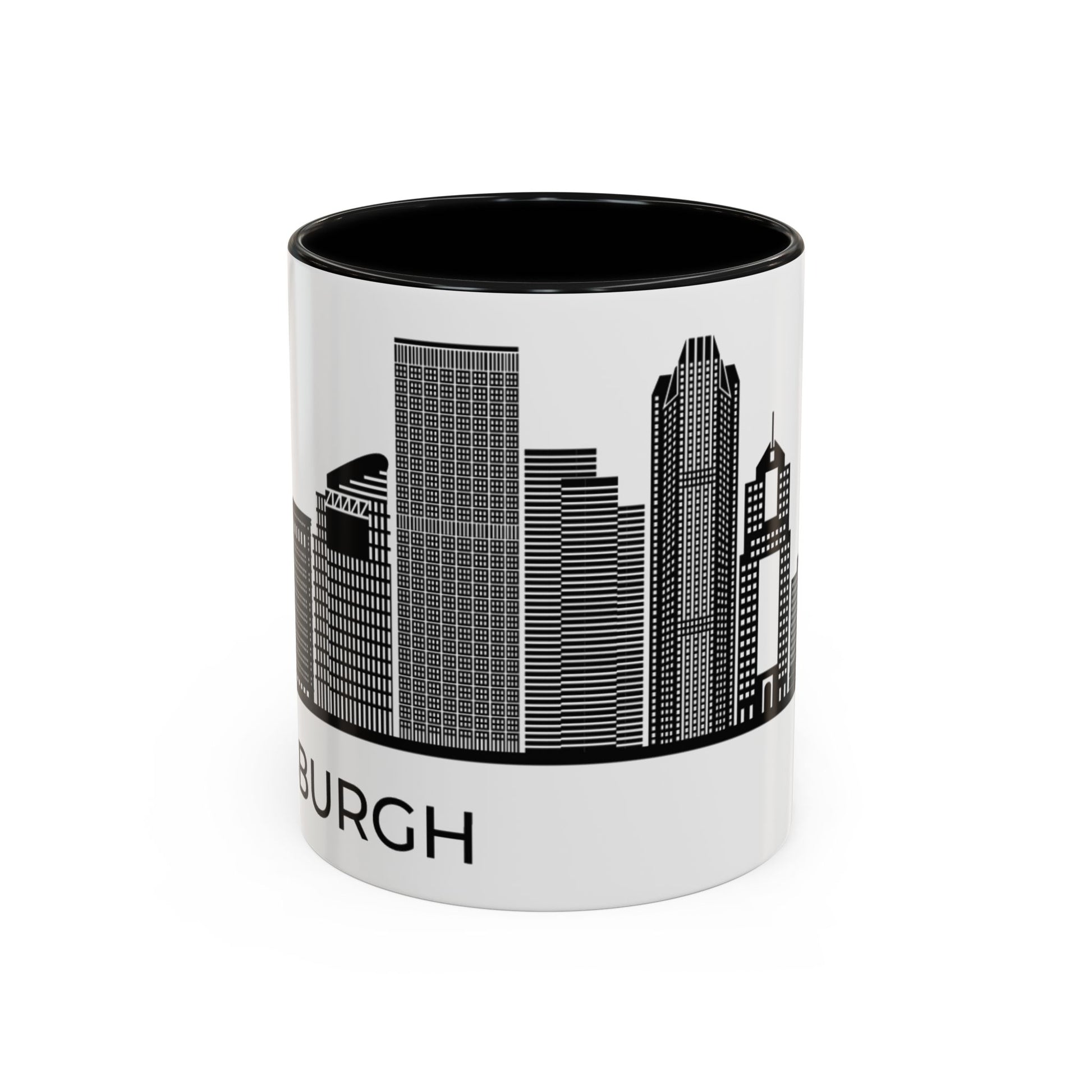 City COFFEE Mug, Black and White COFFEE MUG Pittsburgh Trendy Coffee Mug Minimalist Coffee Mug Skyline Mug, Cool Coffee Mug