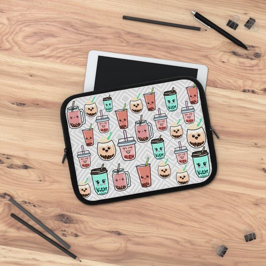 Laptop Sleeve - Kawaii Boba Design - Cute Laptop and Tablet Cover