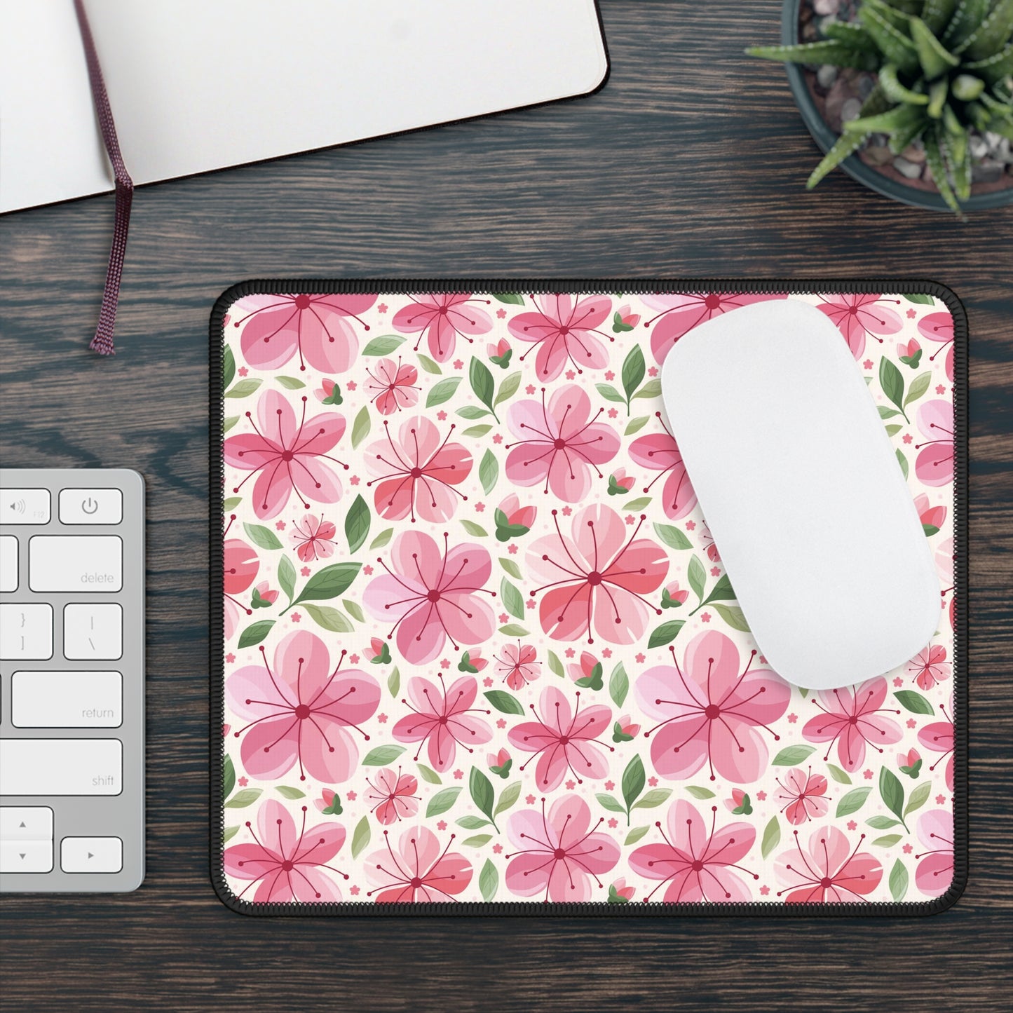 Sakura Mouse Pad Cherry Blossom Blossom Desk Pad, Pink Mouse Pad