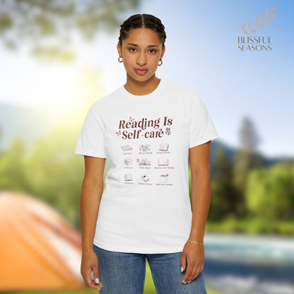 Comfort Colors Unisex Garment-Dyed T-shirt - Reading is Self Care Espresso Color