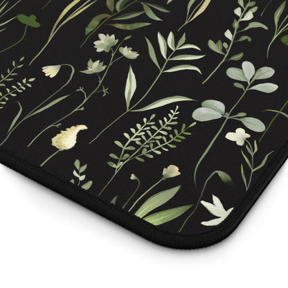 Desk Mat - Wildflower Botanical Herb Plant Mouse Pad Dandelion Floral Butterfly Large Gaming Extend Mousepad XXL