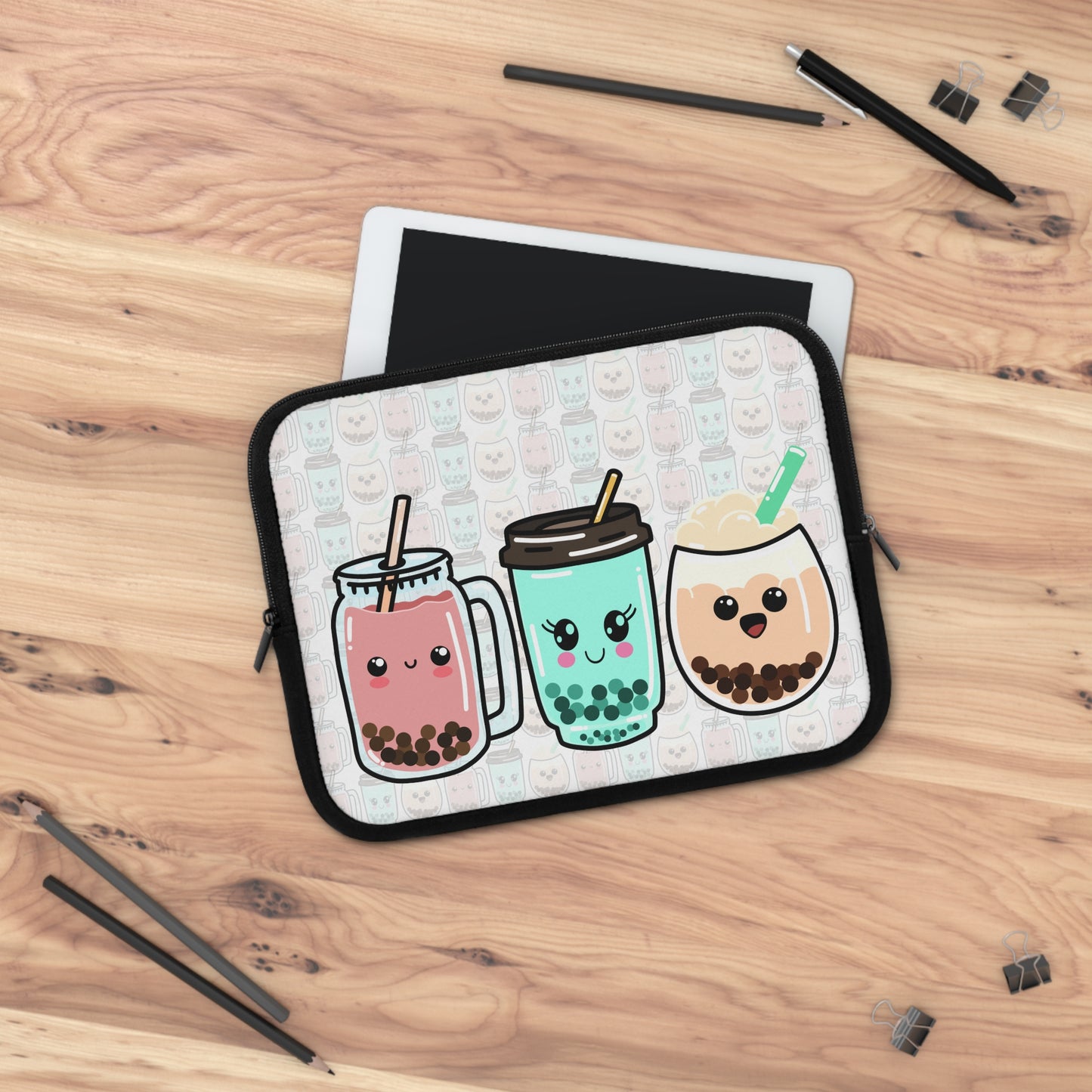 Cute BOBA LAPTOP Sleeve, Kawaii Ipad Case, Cute Laptop/Tablet/Ipad Protector Bag, 7/10/13/15/17 Inches Laptop Sleeve