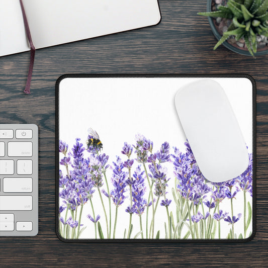 Desk Mat Lavender Mousepad, Wildflower Flower Desk Decor Cute Mouse Pad Floral Mouse Pad