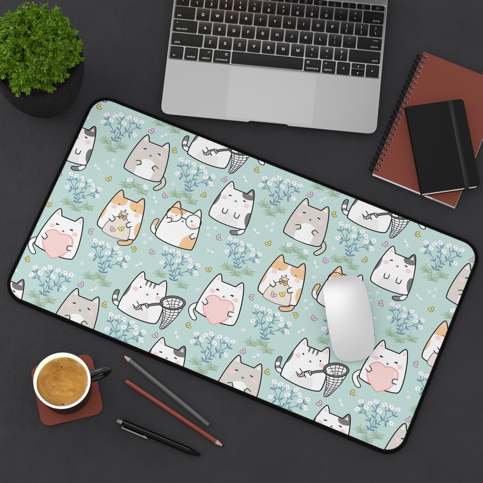 Cat Lovers Extended XL Desk Mat Mouse Pad Large Large Gaming Mouse Pad Cute Aesthetic Large Extended Desk Pad,