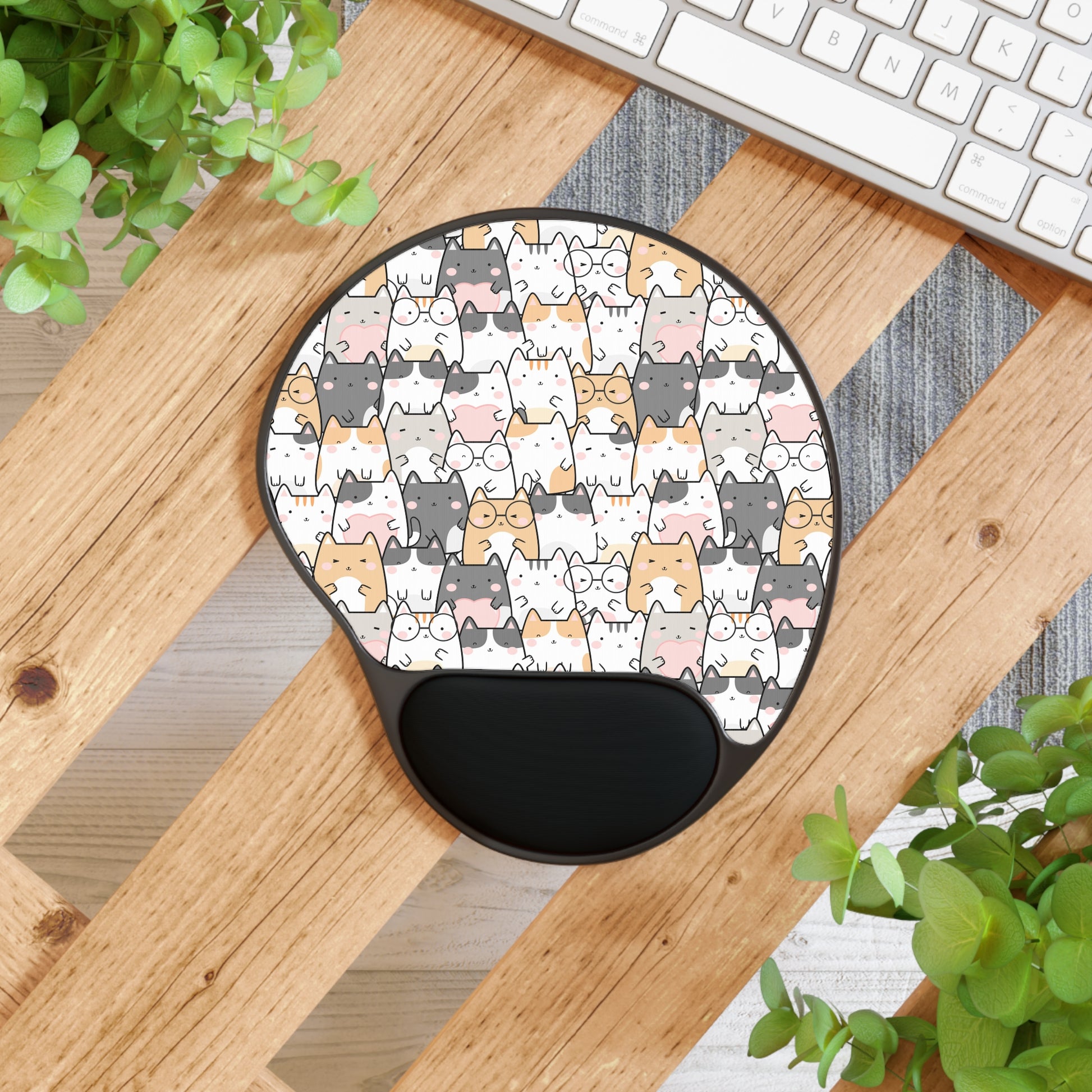 Cat Lover Wrist Rest Mouse Pad Kitty Mouse Pad Ergonomics Desk Pad Christmas Gift for Kitty Lover Birthday Gift for Cat Lovers