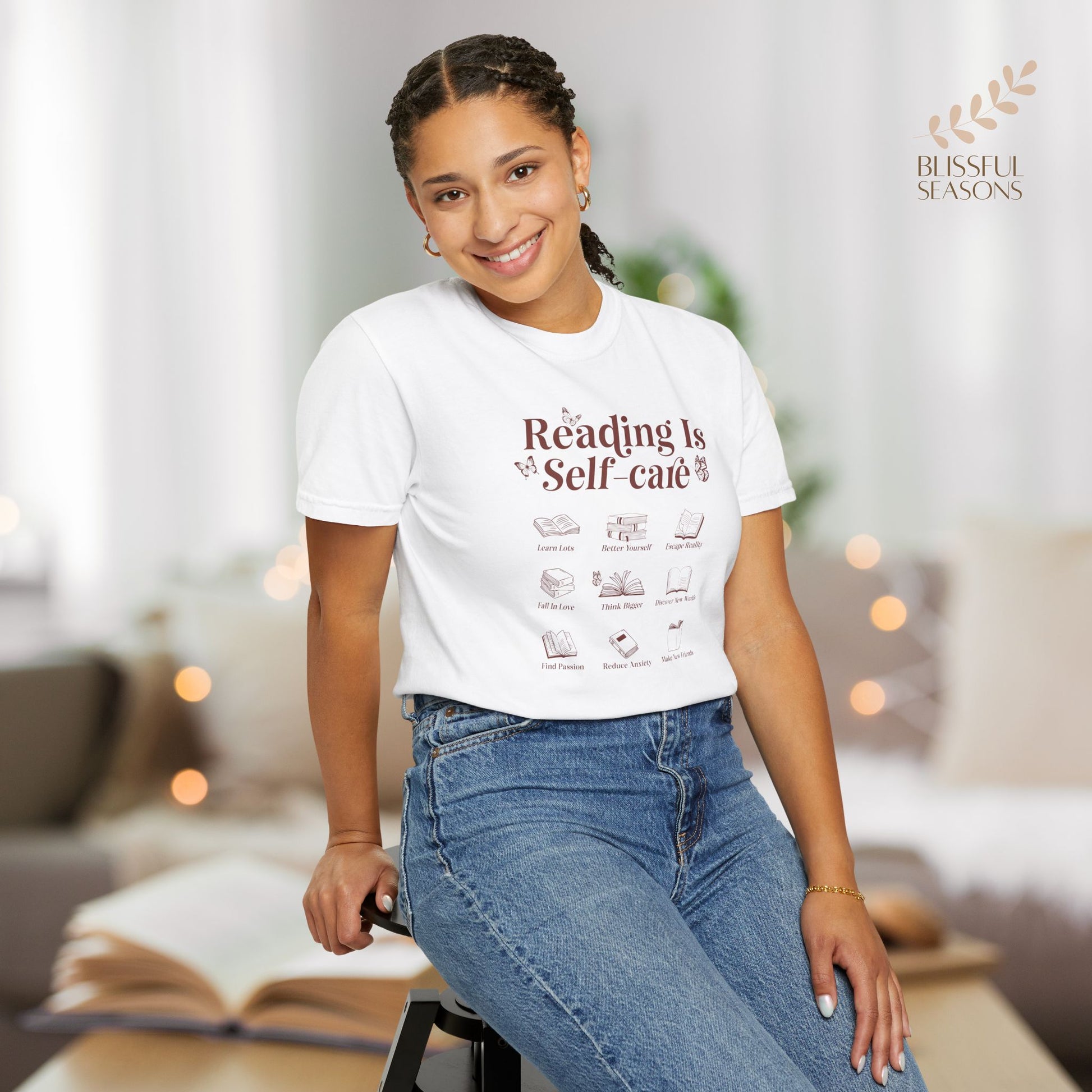 Comfort Colors Unisex Garment-Dyed T-shirt - Reading is Self Care Espresso Color