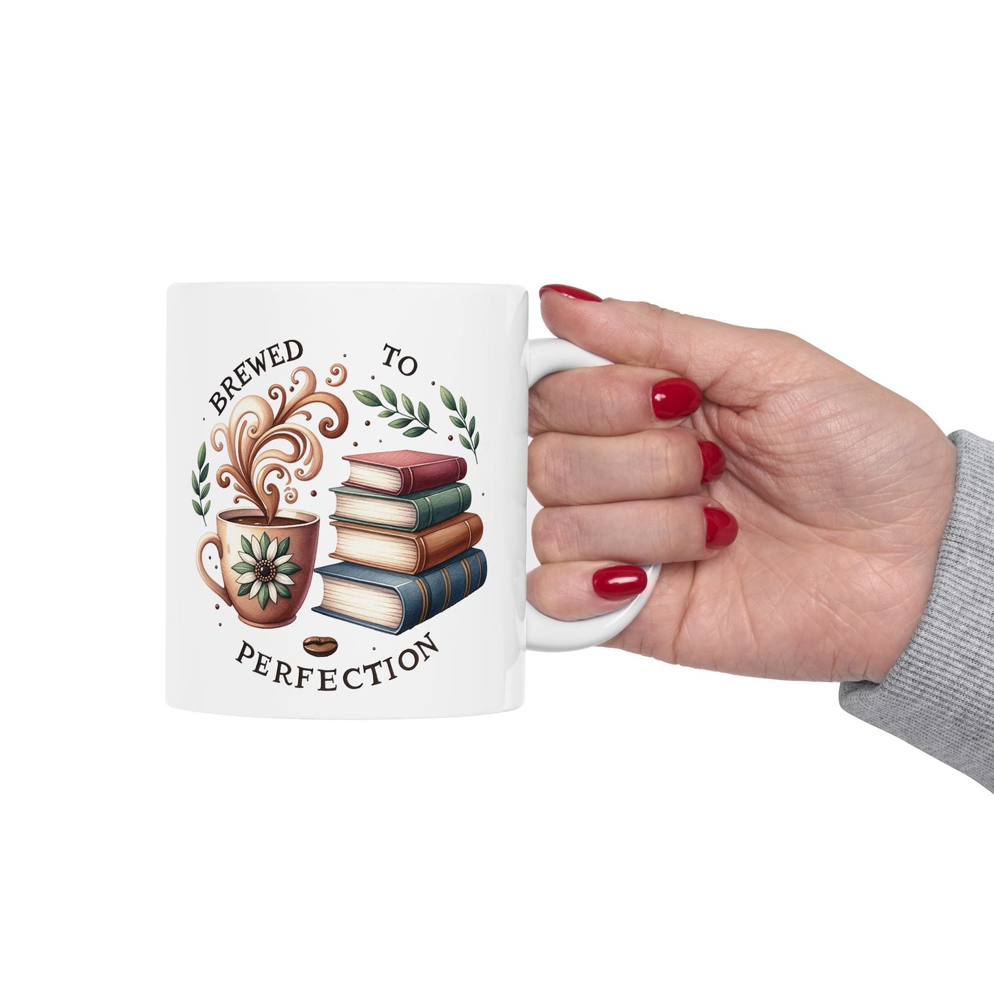 Brewed to Perfection Book Lover Perfect Mug Gift for Bookish Friends BFF Girlfriend Niece Book Introvert Gift