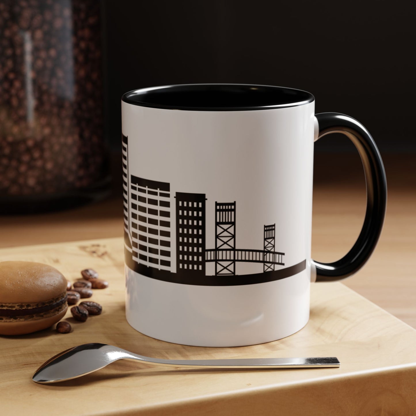 City COFFEE Mug Black and White COFFEE MUG Jacksonville Trendy Coffee Mug Minimalist Coffee Mug Jacksonville Mug Skyline Mug