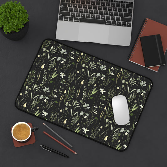 Desk Mat - Wildflower Botanical Herb Plant Mouse Pad Dandelion Floral Butterfly Large Gaming Extend Mousepad XXL