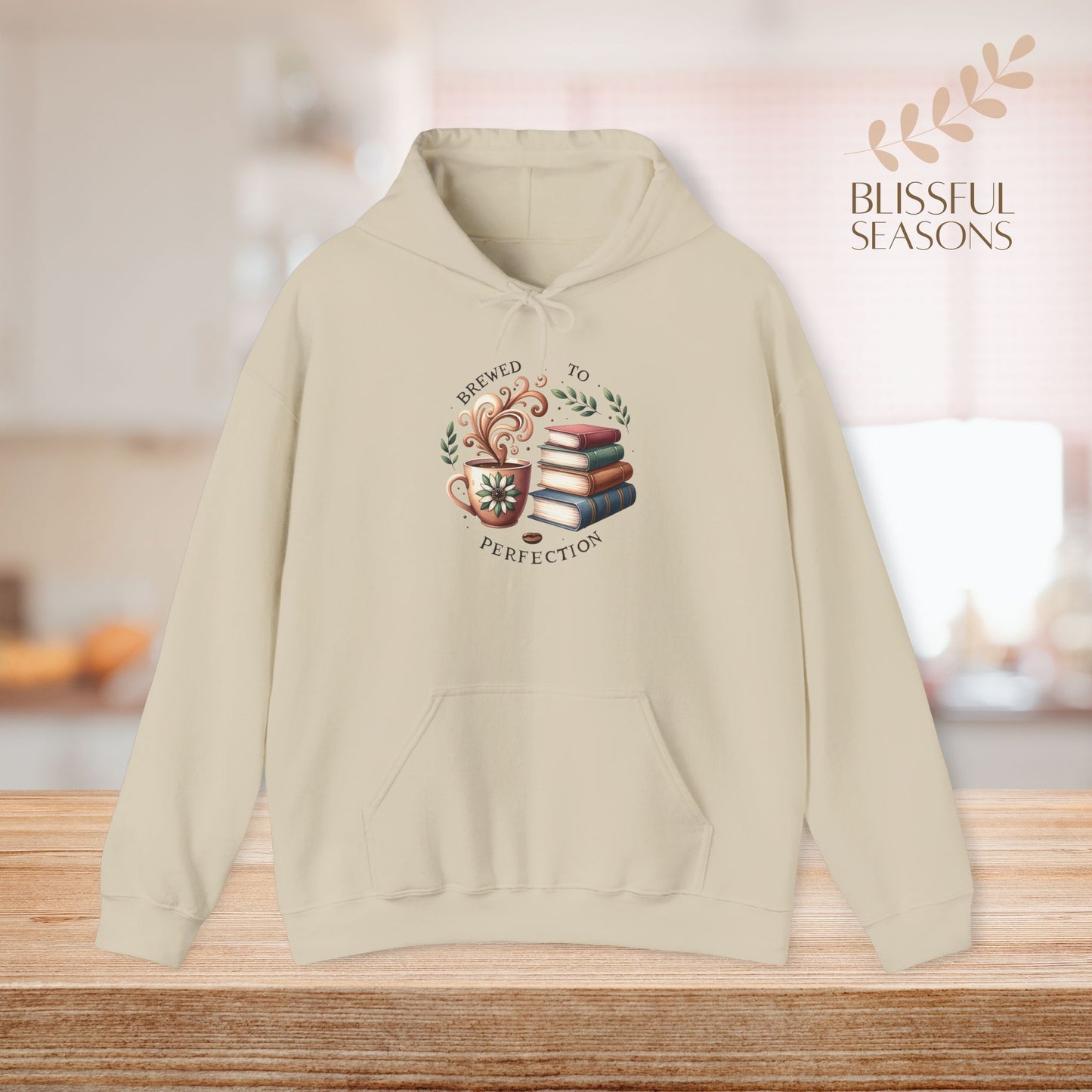 Hoodie Brewed to Perfection Gift for Bookish Girlfriend, Wife, Best Friend, Niece, Sister, Introvert Gift Idea, Book Lover