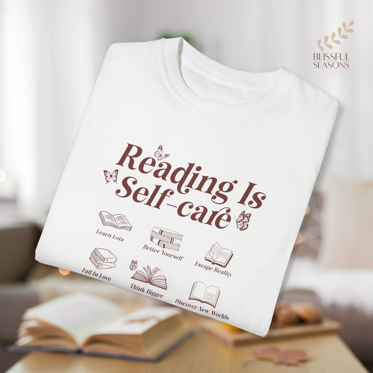 Comfort Colors Unisex Garment-Dyed T-shirt - Reading is Self Care Espresso Color