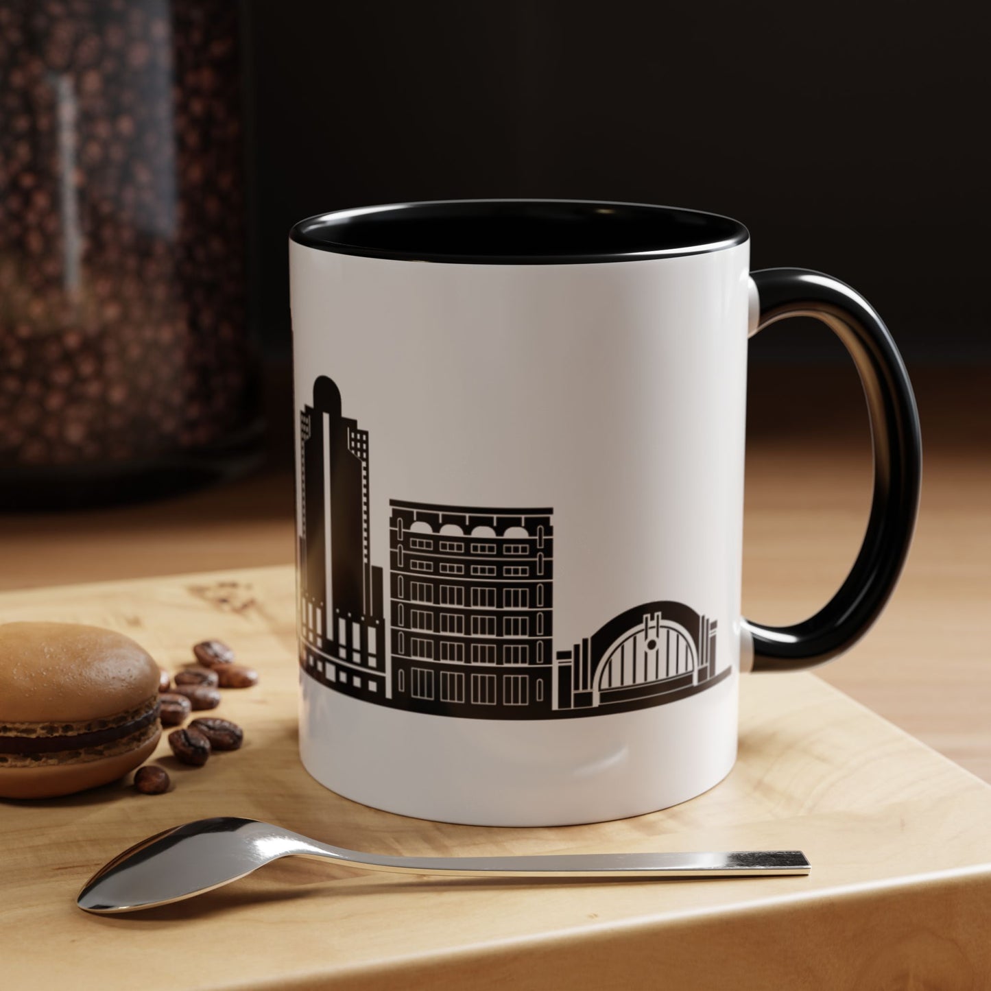 City COFFEE Mug Black and White COFFEE MUG Cincinnati Trendy Coffee Mug, Minimalist Coffee Mug Cincinnati Mug, Skyline Mug, Cincinnati