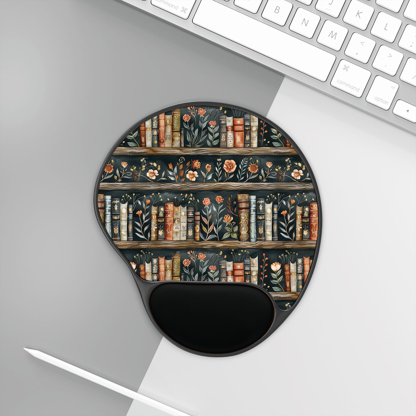 Book Wildflower Mouse Pad Wrist Rest Mouse Pad With Wrist Rest Kawaii Mouse Pad Aesthetic Mouse Pad Wrist Support Mouse Pad