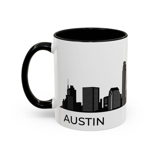 City COFFEE Mug Black and White Coffee Mug Display Trendy Coffee Mug Minimalist Coffee Mug Austin Mug Austin Texas Skyline Mug