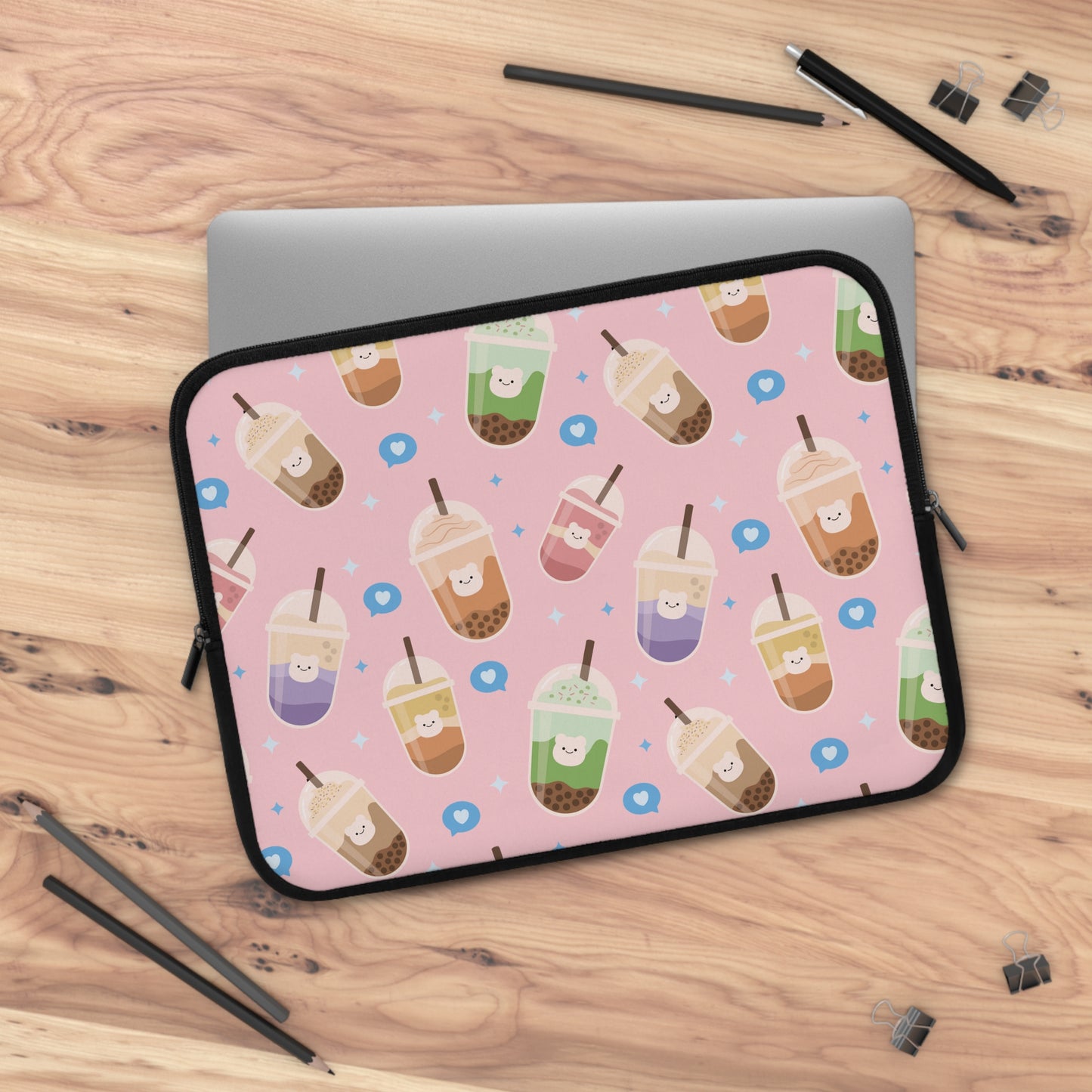 Boba Design Cute Laptop and Tablet Sleeve - Kawaii Boba Laptop Cover Gift for Sister Daughter Boba Lover Friend Kawaii Cute Gift