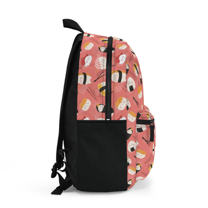 Kawaii Sushi Lovers Backpack for School With Tablet Compartment inside Waterproof Padded back Gift for Asian Kids