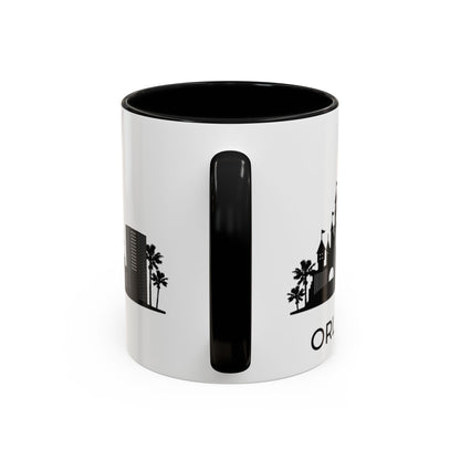 
Coffee Mug - City Skyline Orlando Trendy Black and White Minimalist 11, 15oz
