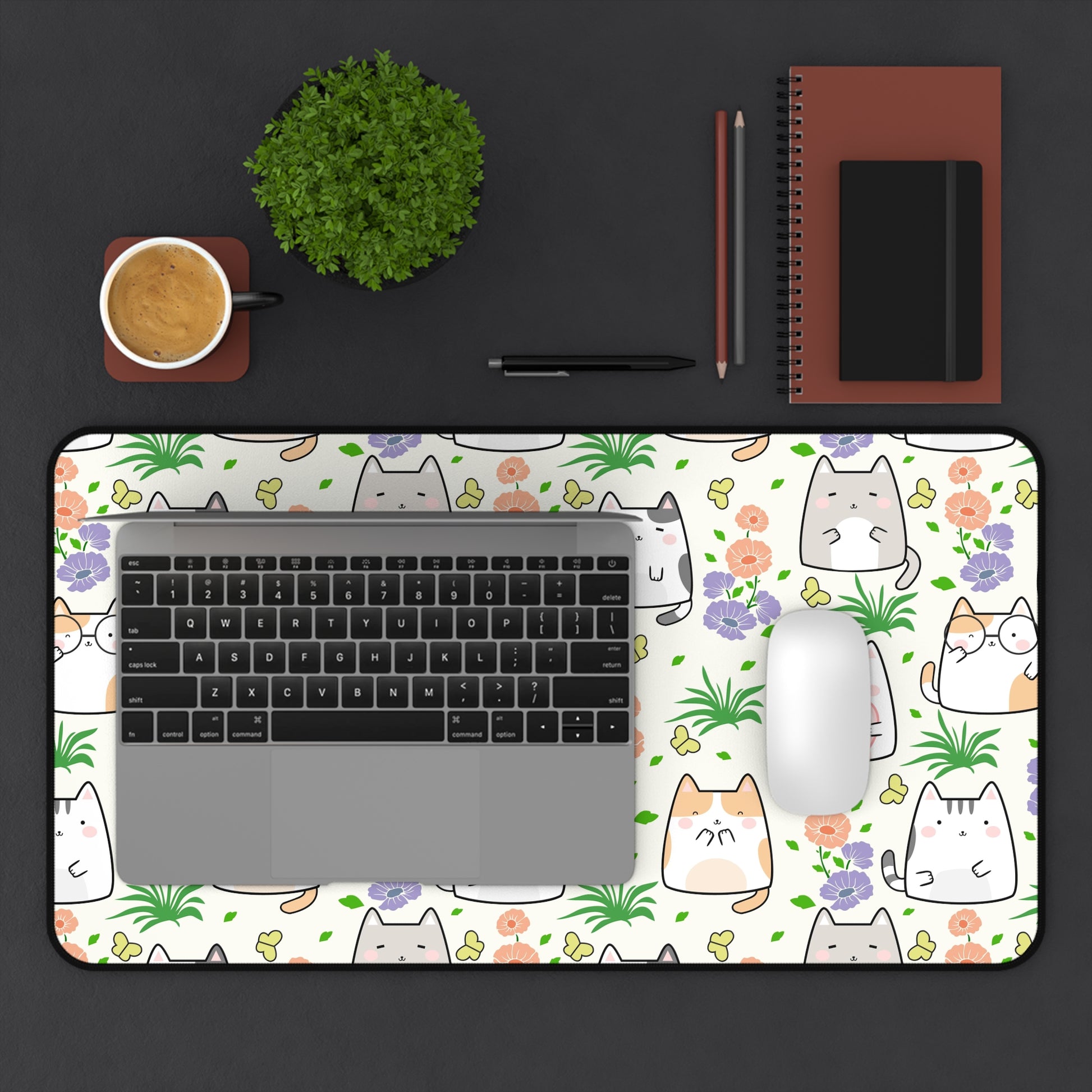 Cat Lover Large Gaming Mouse Pad Cute Aesthetic Gaming Mouse Pad Large Extended Desk Decor Kawaii Mouse Pad Large