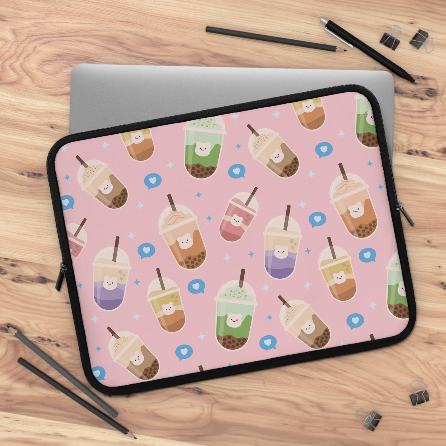 Boba Design Cute Laptop and Tablet Sleeve - Kawaii Boba Laptop Cover Gift for Sister Daughter Boba Lover Friend Kawaii Cute Gift