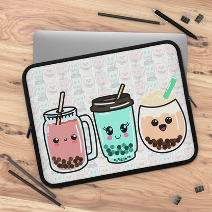 Cute BOBA LAPTOP Sleeve, Kawaii Ipad Case, Cute Laptop/Tablet/Ipad Protector Bag, 7/10/13/15/17 Inches Laptop Sleeve