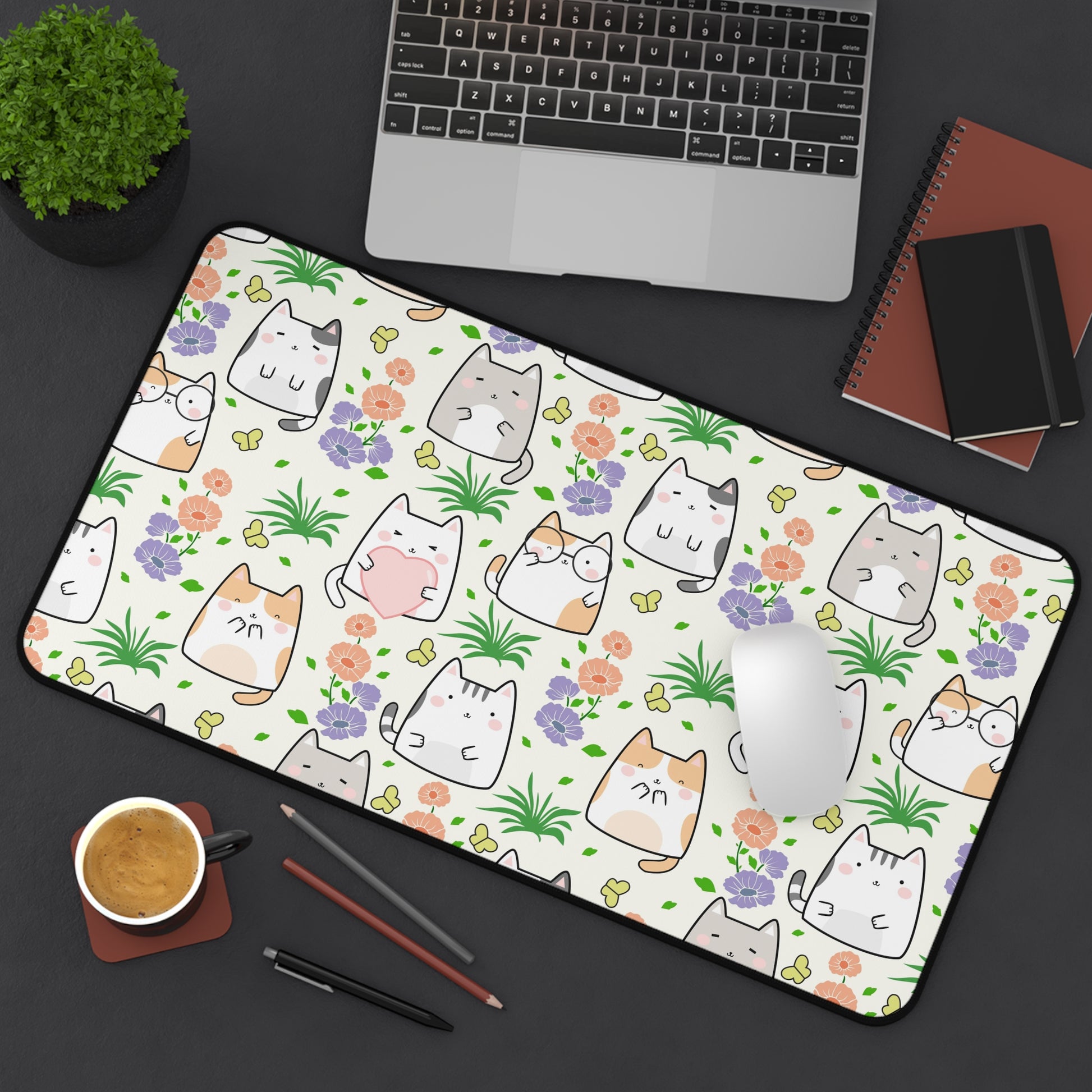 Cat Lover Large Gaming Mouse Pad Cute Aesthetic Gaming Mouse Pad Large Extended Desk Decor Kawaii Mouse Pad Large