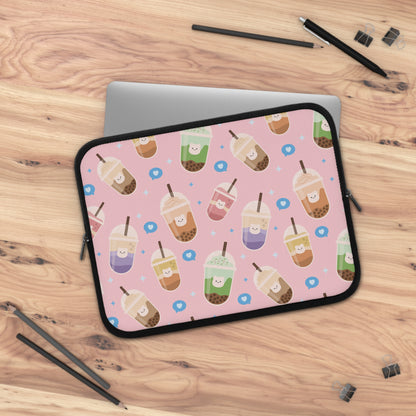 Boba Design Cute Laptop and Tablet Sleeve - Kawaii Boba Laptop Cover Gift for Sister Daughter Boba Lover Friend Kawaii Cute Gift