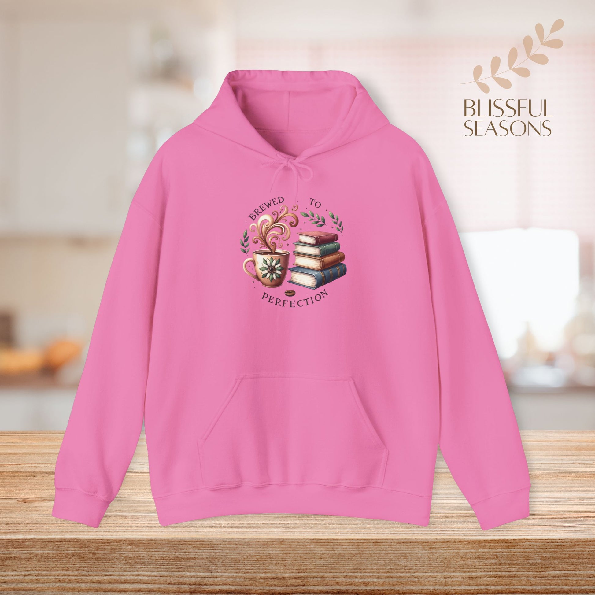 Hoodie Brewed to Perfection Gift for Bookish Girlfriend, Wife, Best Friend, Niece, Sister, Introvert Gift Idea, Book Lover