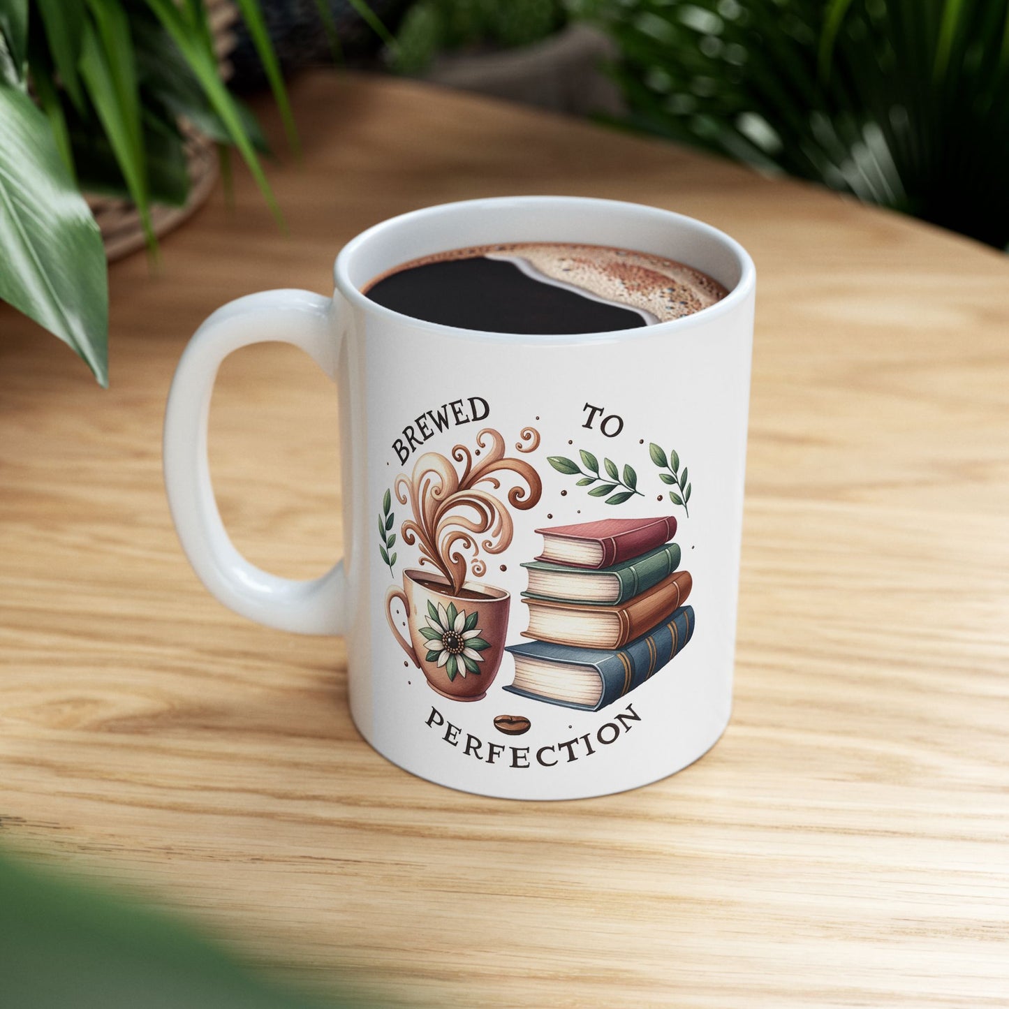 Brewed to Perfection Book Lover Perfect Mug Gift for Bookish Friends BFF Girlfriend Niece Book Introvert Gift