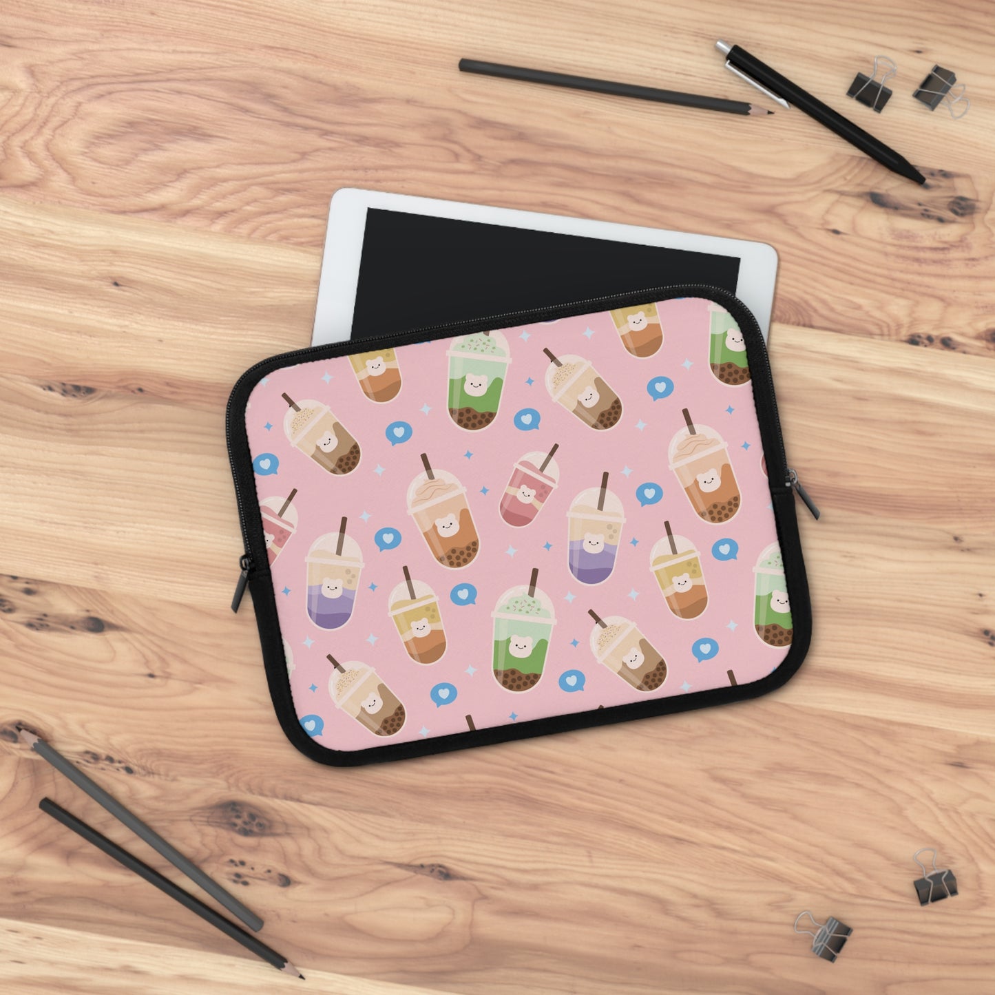 Boba Design Cute Laptop and Tablet Sleeve - Kawaii Boba Laptop Cover Gift for Sister Daughter Boba Lover Friend Kawaii Cute Gift